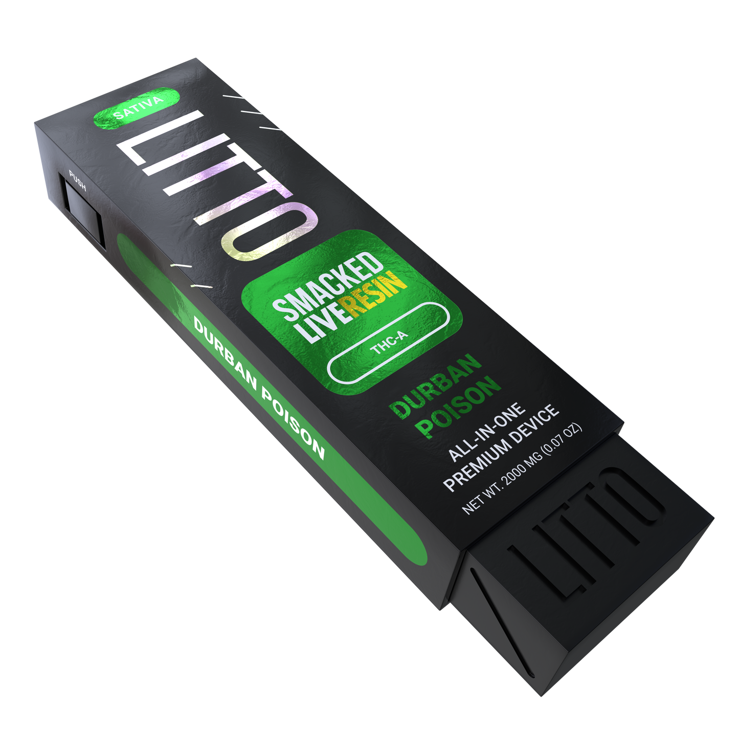 All-In-One Device - SMACKED - Sativa - Live Resin THCA - Durban Poison - 2G