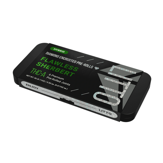 THC-A - Diamond Encrusted Pre-rolls - Hybrid - Flawless Sherbert