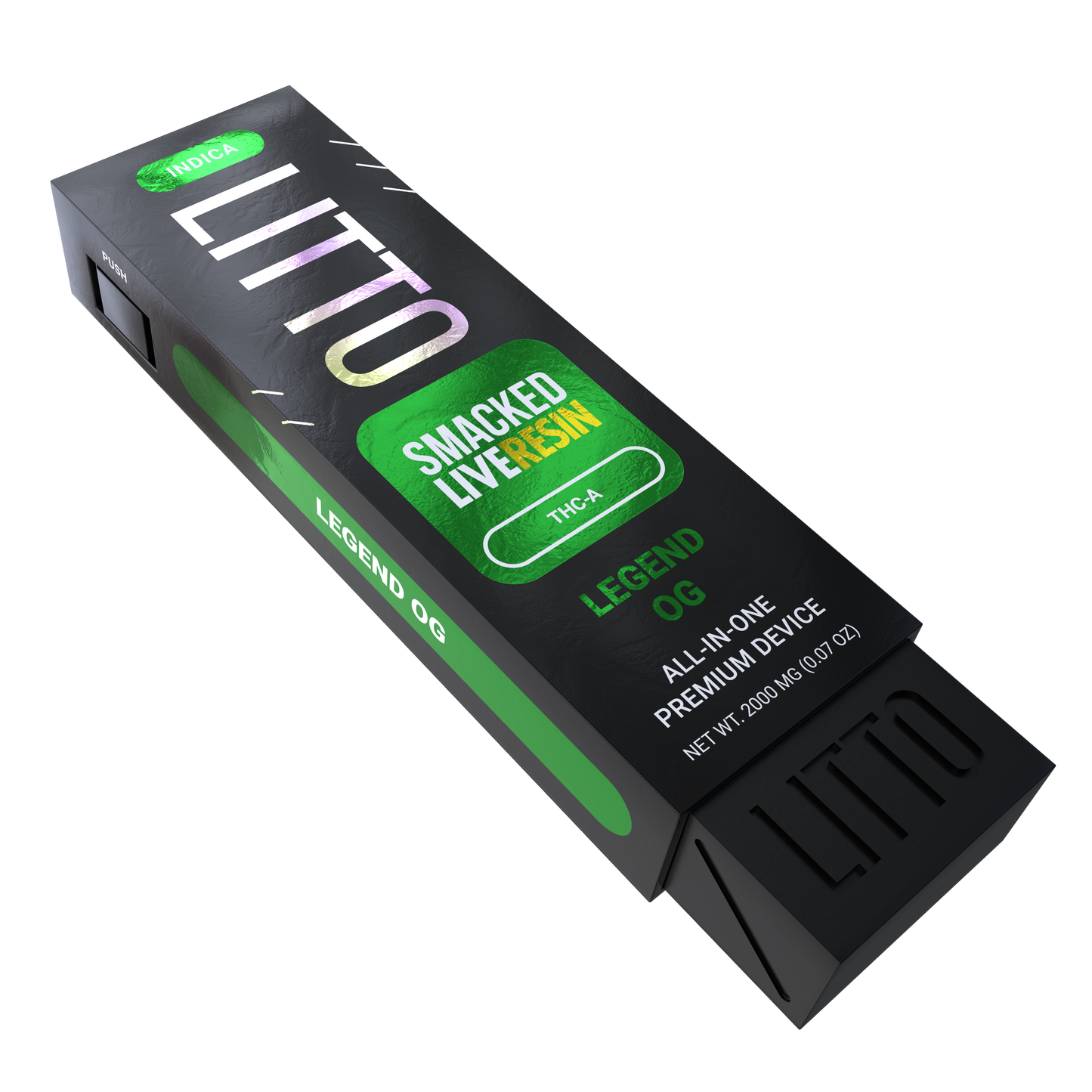 All-In-One Device - SMACKED - Indica - Live Resin THCA - Legend OG - 2G