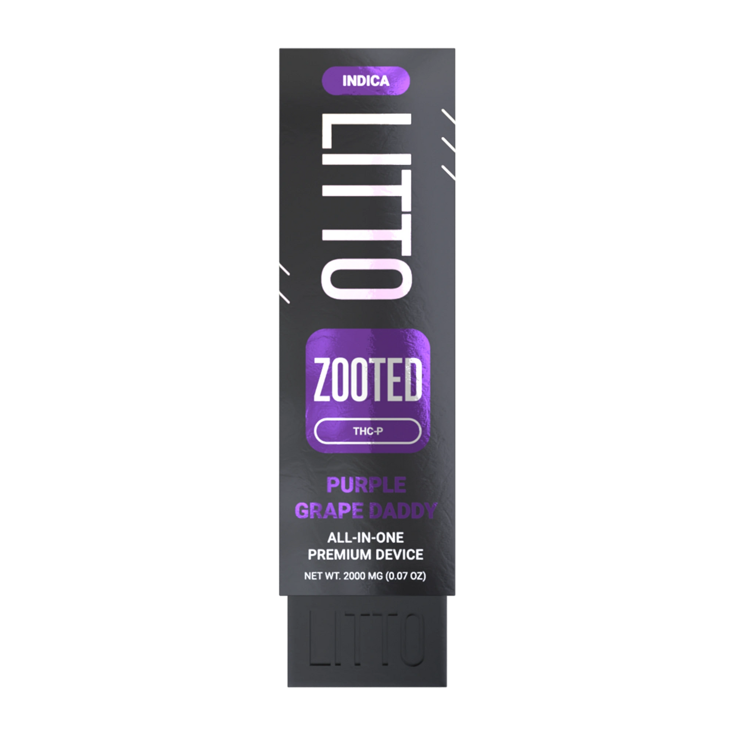 All-in-One Device - ZOOTED - Indica - THC-P - Purple Grape Daddy - 2G
