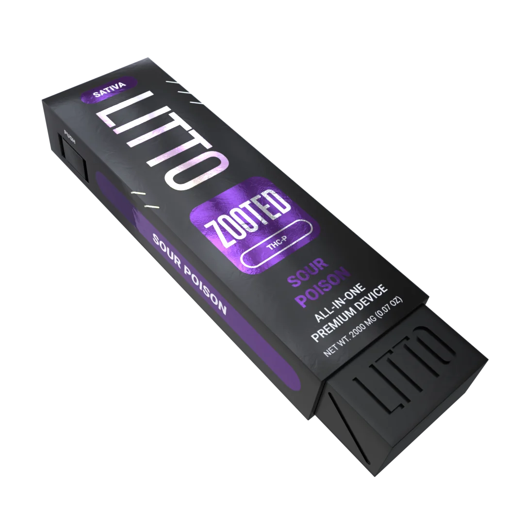 All-in-One Device - ZOOTED - Sativa - THC-P - Sour Poison - 2G