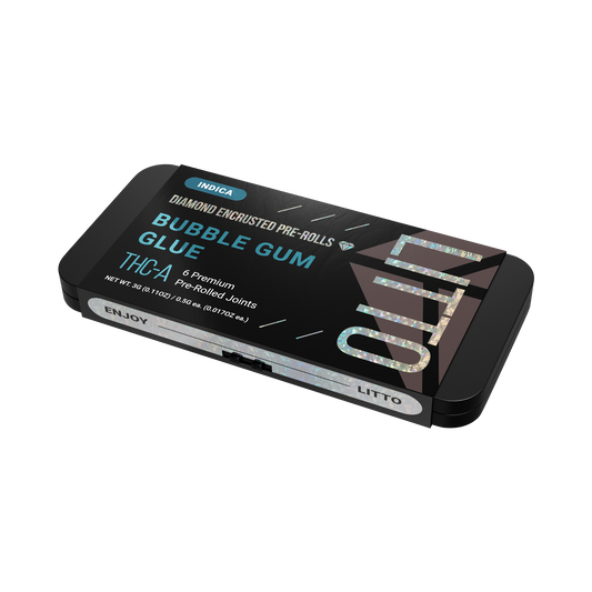 THC-A - Diamond Encrusted Pre-rolls - Indica - Bubble Gum Glue