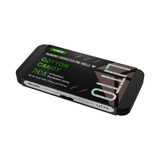 THC-A - Diamond Encrusted Pre-rolls - Hybrid - Cotton Candy